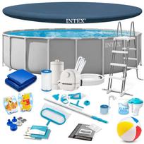 Karkasinis baseinas Intex 26756 610 x 132 cm su siurbliu ir priedais