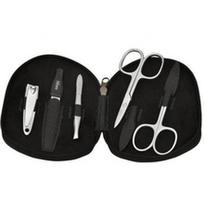 PL112 Solingen - Black men's genuine leather manicure
