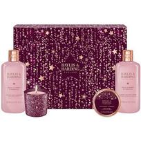 Luxury Gift Set with Candle ( Wild Cherry & Vanilla ) - Dárková sada péče o tělo se svíčkou ( 4 ks )