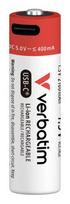 Verbatim 30249 USB-C Įkraunamos baterijos Li-ion AA 2100mAh (4 vnt pakuotėje)