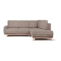 Taupe spalvos sulankstoma/su sandėliavimo vieta kampinė sofa iš kordinio velveto (su dešiniuoju kampu/„L“ formos) Tori – Bonami Selection