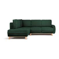 Tamsiai žalios spalvos sulankstoma/su sandėliavimo vieta kampinė sofa iš kordinio velveto (su kairiuoju kampu/„L“ formos) Tori – Bonami Selection