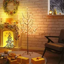 LED medis su vyšnių žiedais, 120cm, 84 šiltos baltos LED