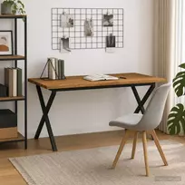 Gyvas kraštas valgomojo stalas 160 x 70 x 75 cm Natūrali