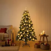 Dirbtinė Kalėdų eglutė su burbulais 120 cm 150 LED Šilta balta