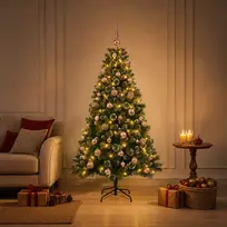 Dirbtinė Kalėdų eglutė su burbulais 120 cm 150 LED Šilta balta