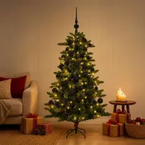 Dirbtinė Kalėdų eglutė su burbulais 120 cm 150 LED Šilta balta