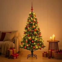 Dirbtinė Kalėdų eglutė su burbulais 120 cm 150 LED Šilta balta