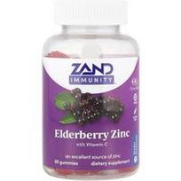 Zand, Immunity™, šeivamedžio uogų cinkas su vitaminu C, 60 guminukų