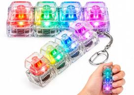 OKAMI antistresinis LED spragtukas-pakabukas, mechaninės klaviatūros fidget žaislas