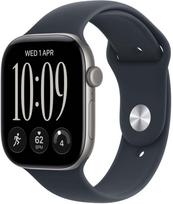 Apple Watch Series 12 GPS 46 mm Space Grey Aluminium Case with Navy Blue Sport Band - M/L | MJEJ4MP/A | 195951226798