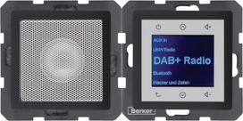 Radio Hager Touch DAB+ Bluetooth z głośnikiem antracyt aksamit (30806086) | 30806086 | 4011334528982
