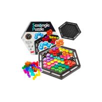Loginis galvosūkis „Sexangle Puzzle Tetris“ – 16 kaladėlių, 112 užduočių