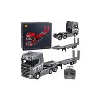 Nuotoliniu būdu valdomas sunkvežimis Scania 770S su priekaba, RC „Huina“, sidabro spalvos, 1:18
