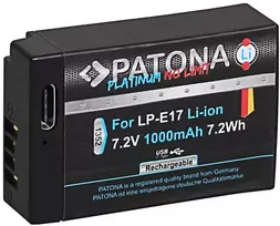 Akumuliatorius Patona Akumuliatorius Patona Platinum LP-E17 su USB-C do Canona