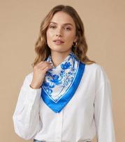 Vero Moda moteriškas šalikas 10258744*01, mėlyna/baltas, ONE