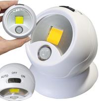 LED lempa COB 360 su baterijomis, magnetinis belaidis judesio jutiklis, naktinis