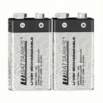 Liibattaries USB-C Rechargeable Powerful batteries Lithium-Ion 6F22 6LR61 MN1604 «Krona» 9V 500mAh 9V (2pcs)