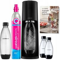 SodaStream Terra Black rinkinys su 3 daugkartiniais buteliais