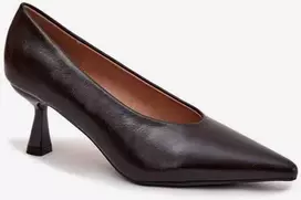 Boto Tamsiai rudi elegantiški aukštakulniai bateliai patogiu kulnu