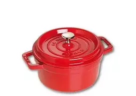 Staub Round Cast Iron Pot - Red, 2.6 ltr