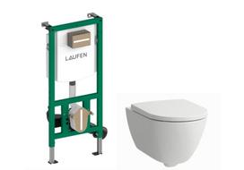 KOMPLEKTAS: Pakabinamas WC PRO X, silent, EasyFit 3.0(82086)+dangtis softclose (891863) balta sp. +rėmas INEO (920115)