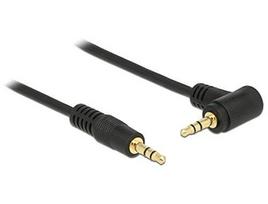 Delock Kabel Audio 3.5mm męski/męski kątowy czarny 0.5m