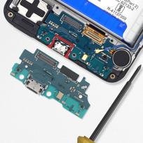 USB-C įkrovimo jungtis - SAMSUNG - Galaxy A16 - Juoda - Originali - Puikiai suderinama