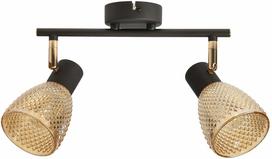 Šviestuvas lubų Candellux Lighting Axel 92-54791, E14, 2 x 40 W, gintaro sp. / juoda sp.