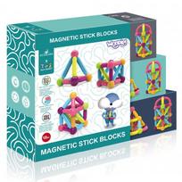 Magnetinis konstruktorius Woopie Large Thick, 38 vnt., įvairių spalvų