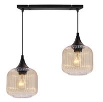 Šviestuvas lubų Candellux Lighting Estas 32-57174, E27, 2 x 40 W, gintaro sp. / juoda sp.