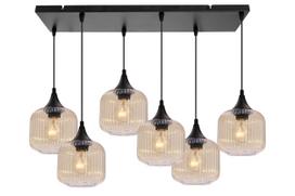 Šviestuvas lubų Candellux Lighting Estas 36-57181, E27, 6 x 40 W, gintaro sp. / juoda sp.