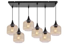 Šviestuvas lubų Candellux Lighting Estas 36-57181, E27, 6 x 40 W, gintaro sp. / juoda sp.
