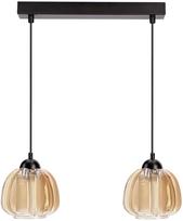 Šviestuvas lubų Candellux Lighting Valeria 32-58133, E27, 2 x 40 W, gintaro sp. / juoda sp.