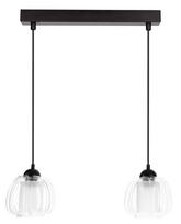 Šviestuvas lubų Candellux Lighting Valeria 32-58218, E27, 2 x 40 W, skaidri sp. / juoda sp.