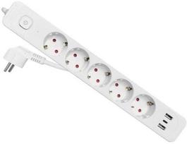 Equip Power strip 5x Schuko/2x USB-A/USB-C + Switch Surge Protection Plate.