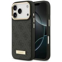 Case Guess 4G Logo Plate MagSafe for      iPhone 18 Pro Max / 17 Pro Max black