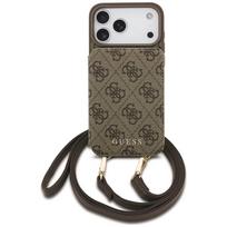 Case Guess 4G Cardslots & Magnetic  Closure Crossbody for iPhone 18 Pro Max / 17 Pro Max brown