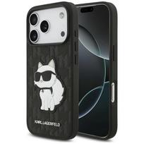 Karl Lagerfeld Saffiano Mono Patch Choupette Case for iPhone 18 Pro / 17 Pro Black