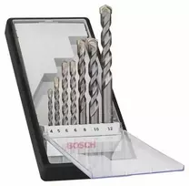 „Bosch“ cilindriniai betono grąžtai, 4, 5, 6, 10, 12, 8 mm, rinkinys (2607010545)