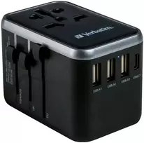 Verbatim - universalus kelioninis adapteris UTA-04 PD61W/QC / 3xUSB / 2xType-C