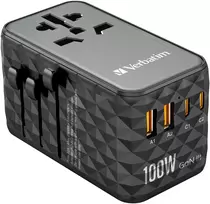„Verbatim“ – „GaN III“ universalus kelioninis adapteris UTA-06 PD100W QC 4+
