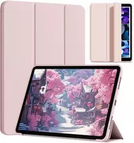 Planšetinio kompiuterio dėklas 4kom.pl Smart Case, skirtas Redmi Pad SE 8.7 2024, rožinis – apsauginis su stovu, prieiga prie prievadų ir mygtukų