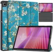 Planšetinio kompiuterio dėklas Strado-Tech Grafinis, skirtas Lenovo Tab 10.1 2025, su dangteliu – apsauginis su stovu