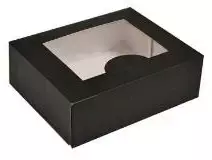 Kake Make Dėžutė tortui, Dizainas 2153, 125x125x50mm Popierius, rūšiuota, Šokolado dėžutė su langeliu pakuotė po 200 vnt. Maisto produktams skirta