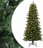 Dirbtinė Sulankstoma Kalėdų Eglutė 120 cm 150 LED Šilta balta