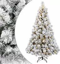 Dirbtinė Sulankstoma Kalėdų Eglutė 180 cm 300 LED Šilta balta