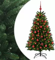Dirbtinė vidutinio žalumo Kalėdų eglutė su rutuliu 150 cm