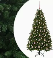Dirbtinė vidutinio žalumo Kalėdų eglutė su rutuliu 210 cm