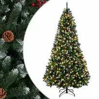 Dirbtinė Sulankstoma Kalėdų Eglutė 210 cm 300 LED Šilta balta